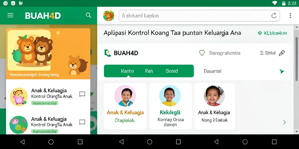 Tampilan antarmuka pengguna BUAH4D untuk kontrol orang tua yang efektif.