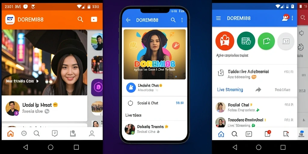 Antarmuka DOREMI88 yang sederhana dan menarik untuk Live Streaming.