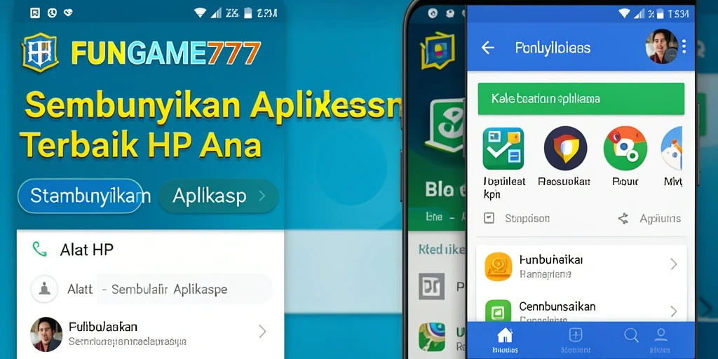 Tampilan antarmuka FUNGAME777 untuk menyembunyikan aplikasi.