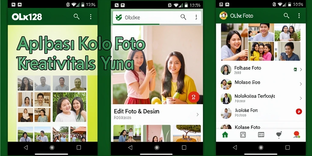 Antarmuka OLX128 menampilkan berbagai pilihan kolase foto yang menarik.