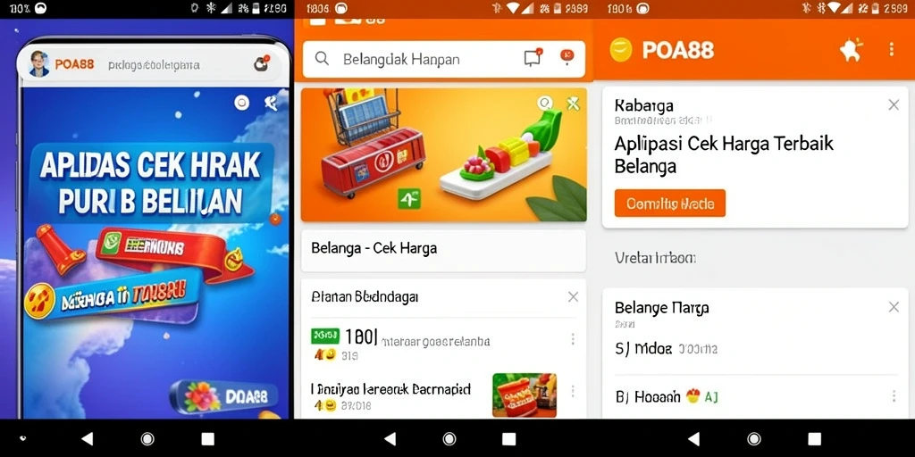 Antarmuka POA88 menampilkan fitur cek harga dengan mudah dan praktis.