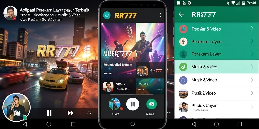 Antarmuka intuitif RR777 untuk perekaman layar.
